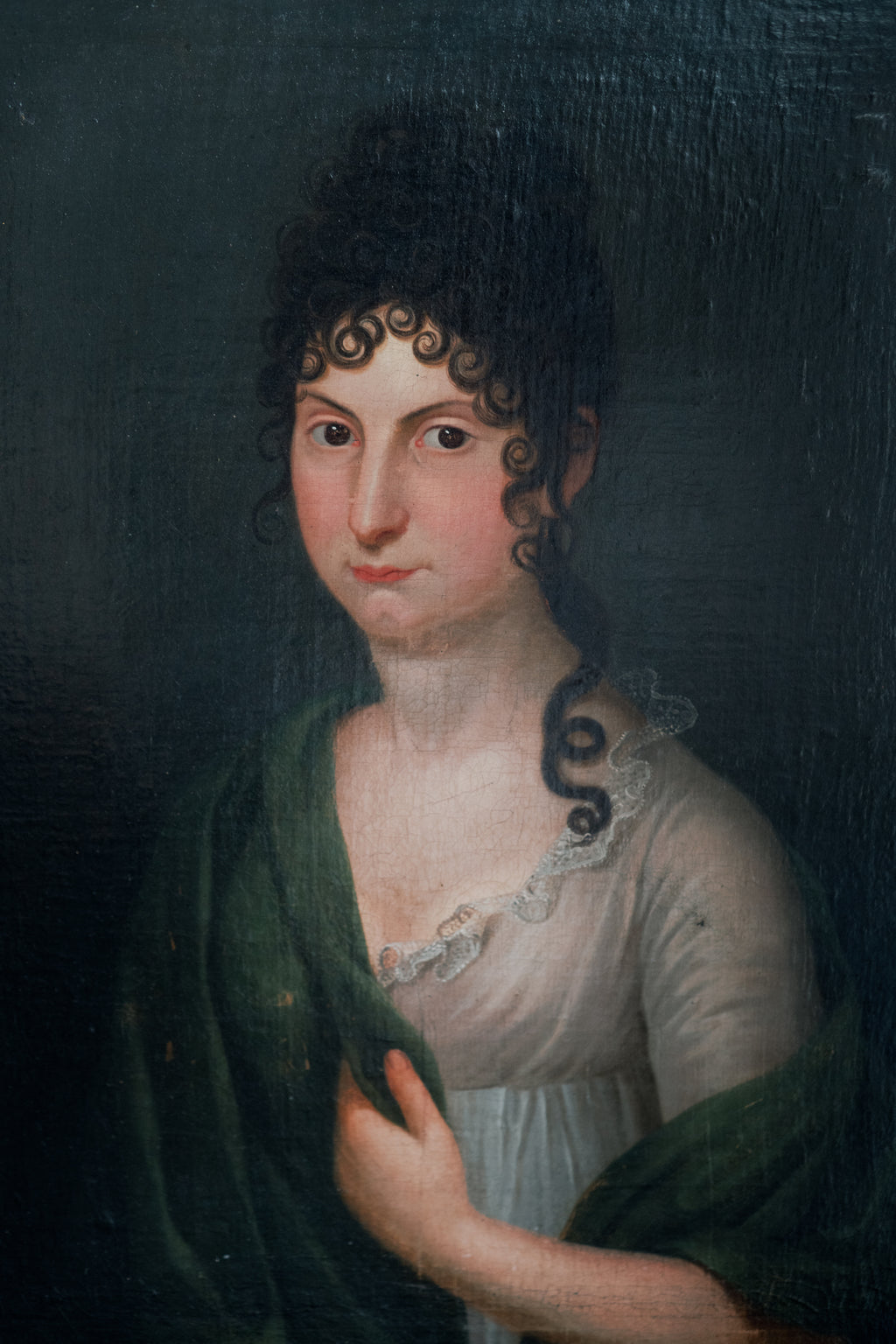 French Empire Oil Portrait of a Woman