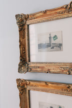 Archive: Pair of Antique Paris Postcards in Giltwood Frames