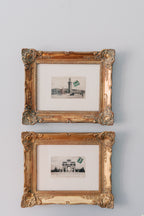 Archive: Pair of Antique Paris Postcards in Giltwood Frames