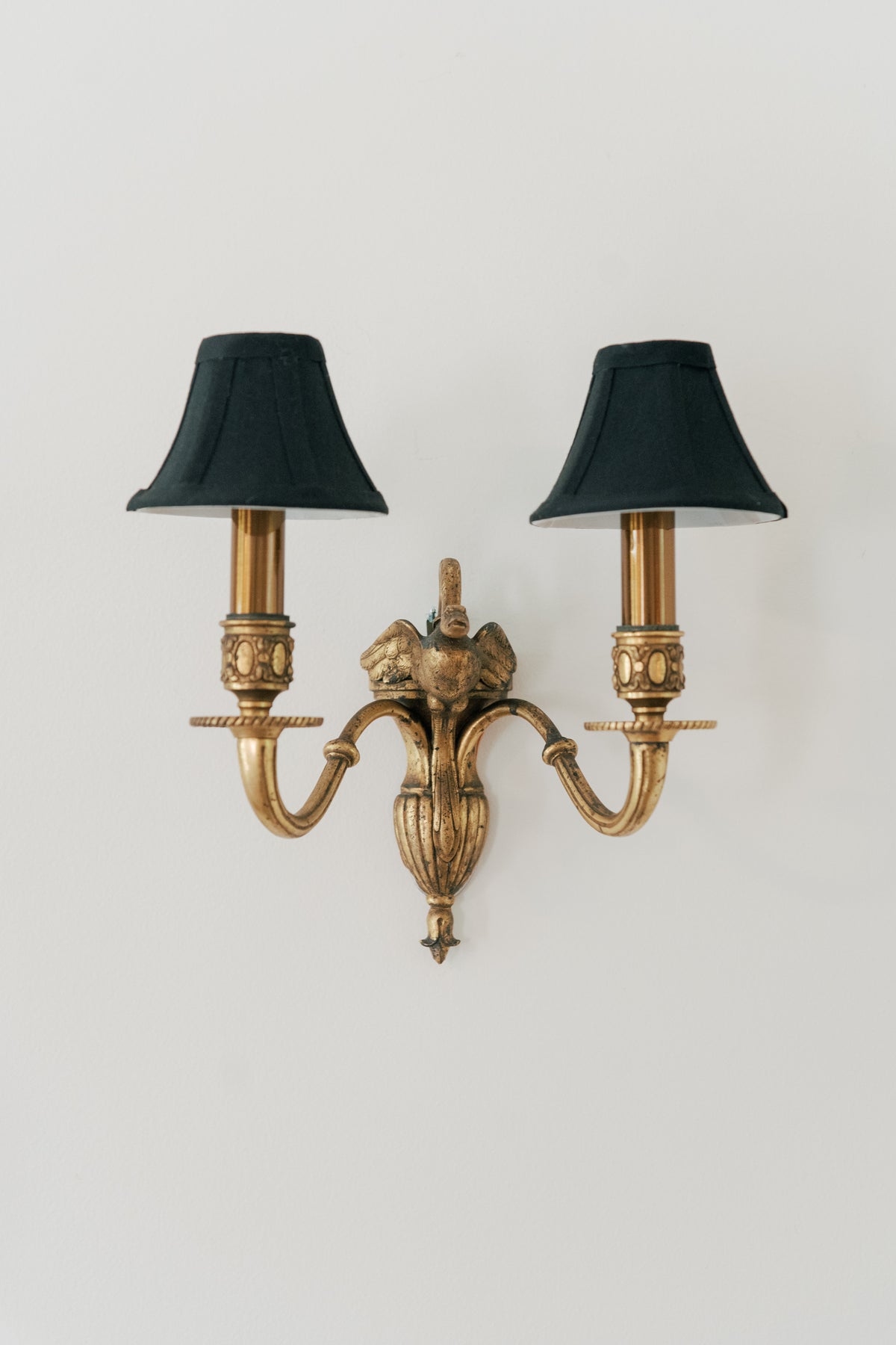 Pair of French Empire Style Swan Sconces