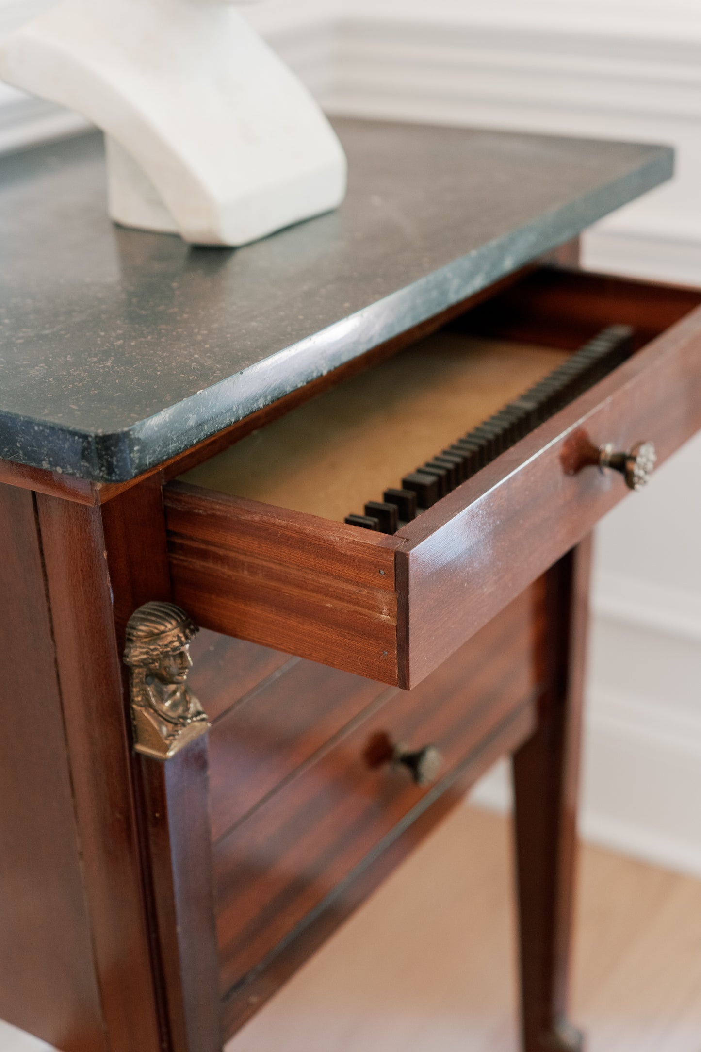 French Empire Revival Cutlery Cabinet