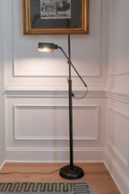 Mid-Century Adjustable Brass Floor Lamp