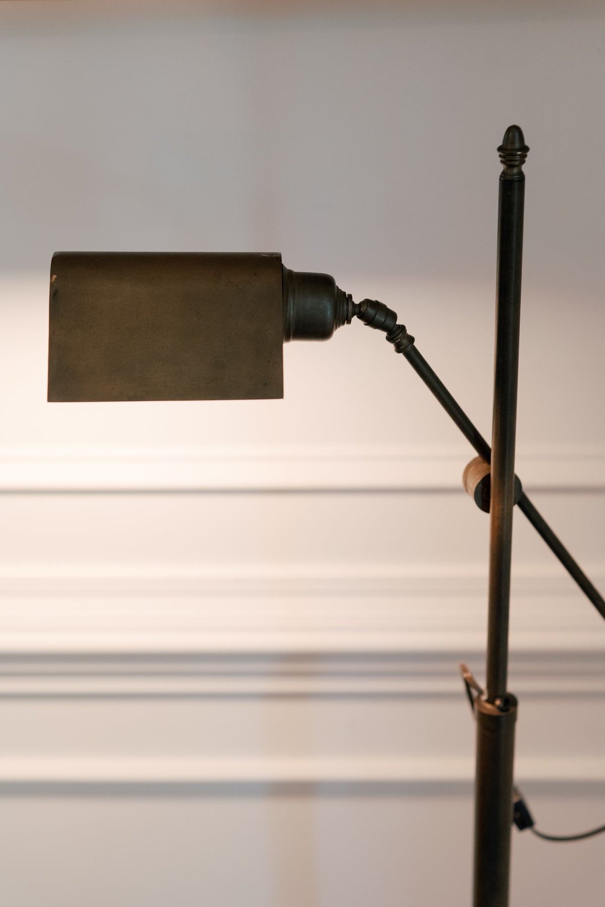 Mid-Century Adjustable Brass Floor Lamp
