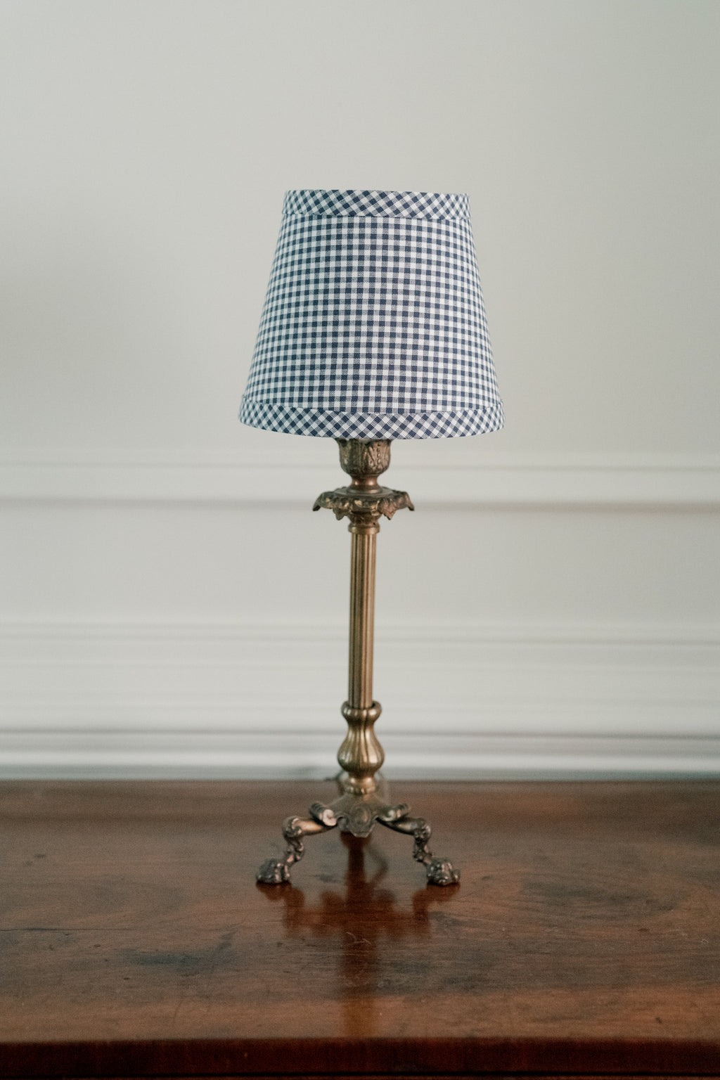 6” Navy French Gingham Empire Lampshade