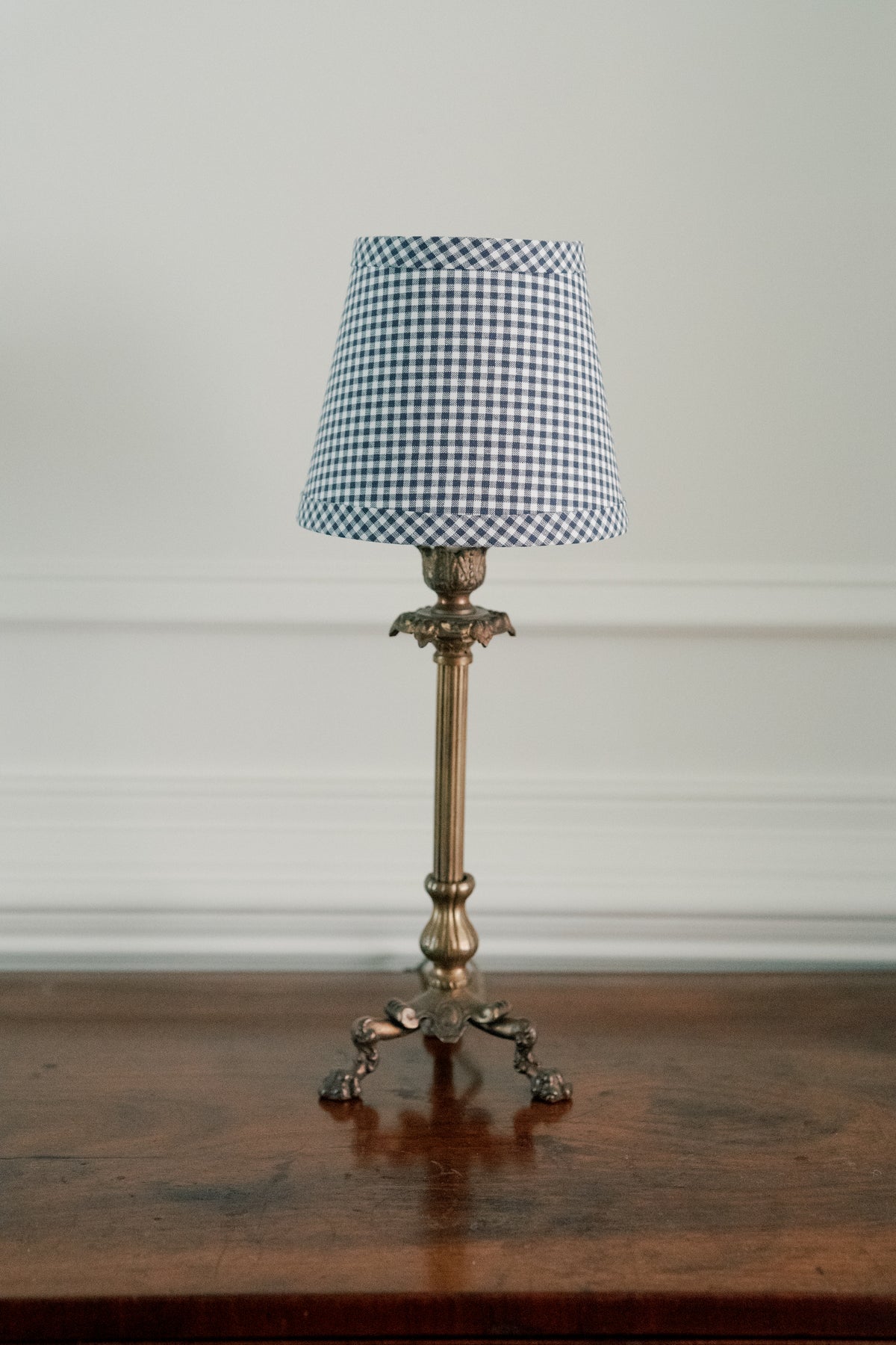 6” Navy French Gingham Empire Lampshade