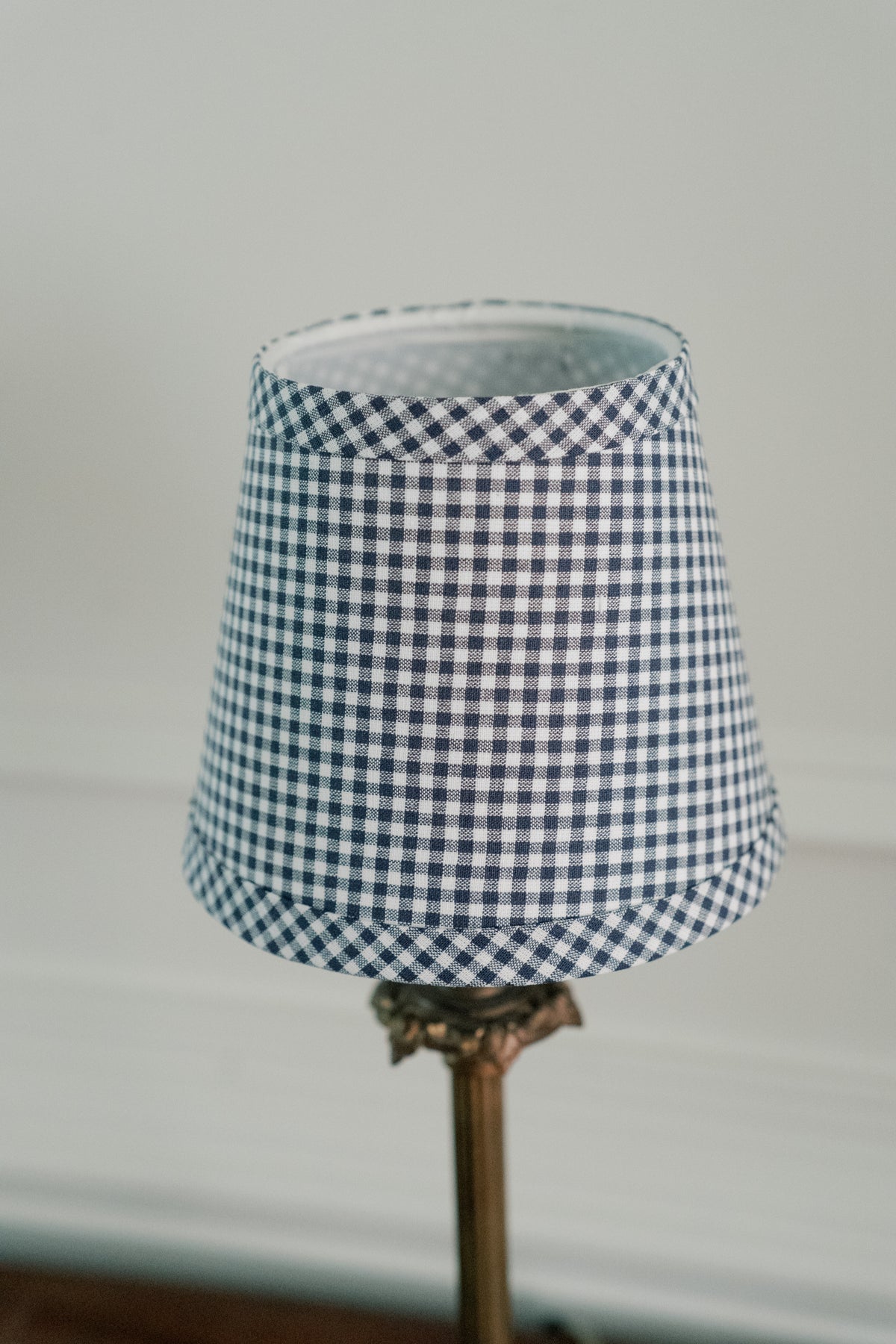 6” Navy French Gingham Empire Lampshade