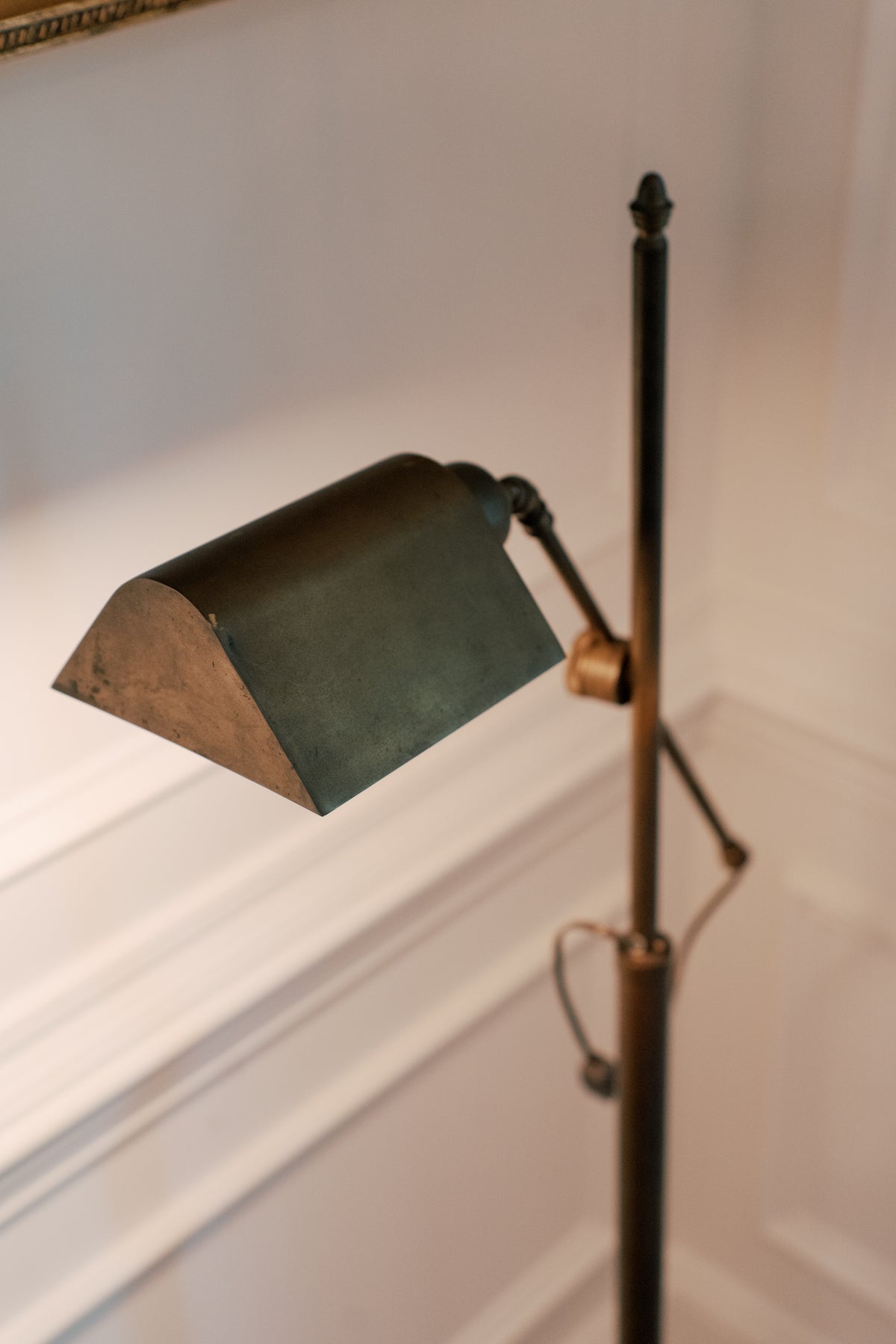 Mid-Century Adjustable Brass Floor Lamp