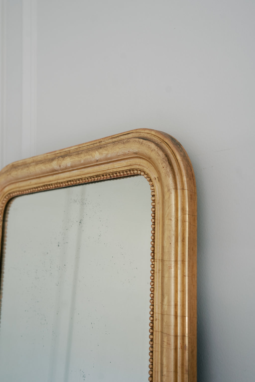 Late 19th-Century French Louis Philippe Giltwood Mirror