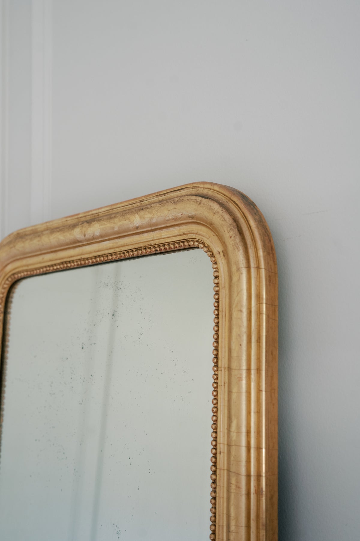Late 19th-Century French Louis Philippe Giltwood Mirror