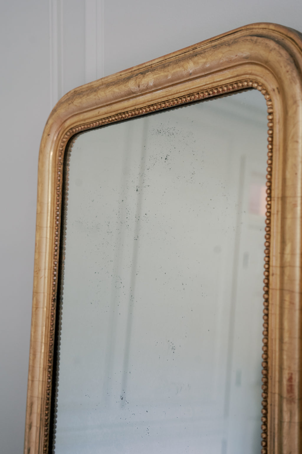 Late 19th-Century French Louis Philippe Giltwood Mirror