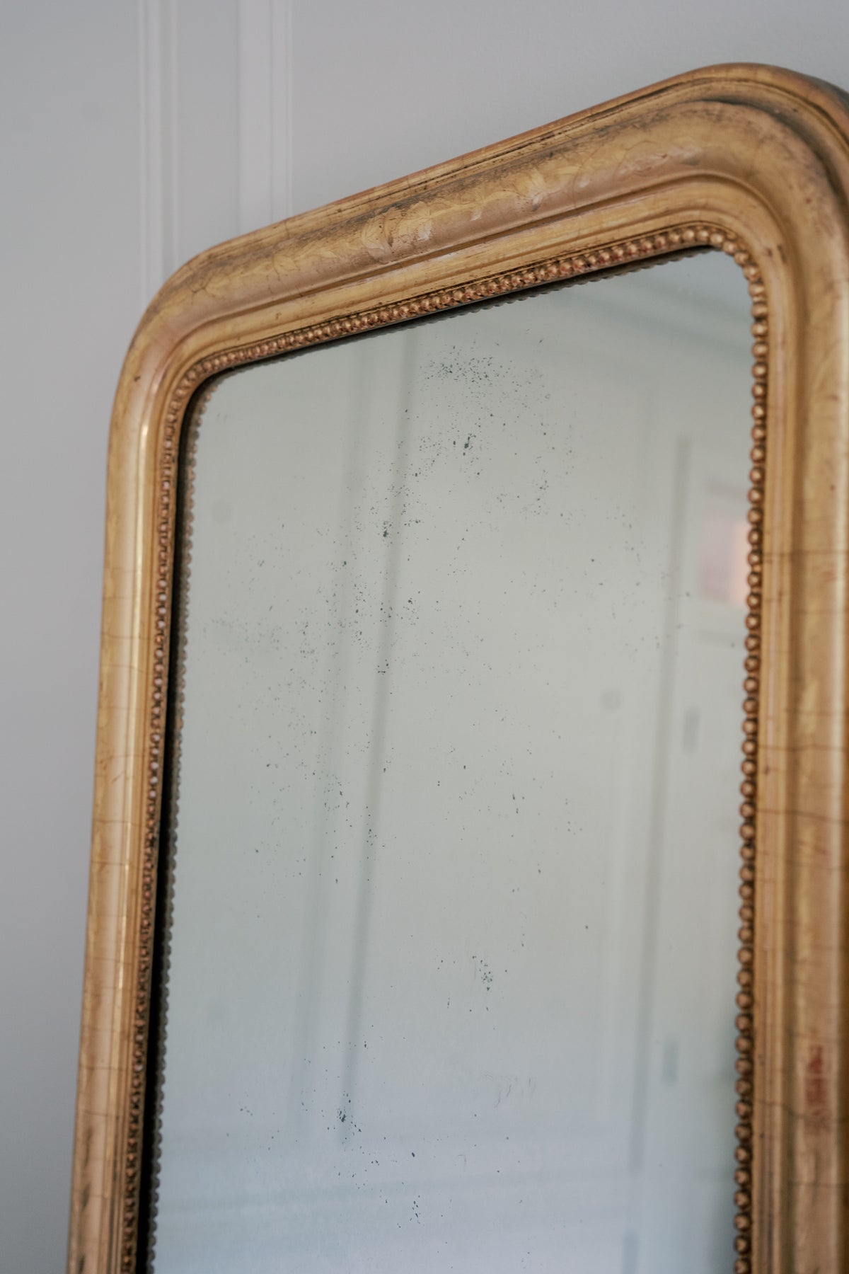 Late 19th-Century French Louis Philippe Giltwood Mirror