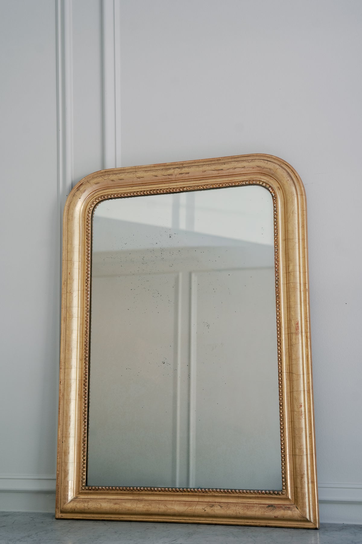 Late 19th-Century French Louis Philippe Giltwood Mirror