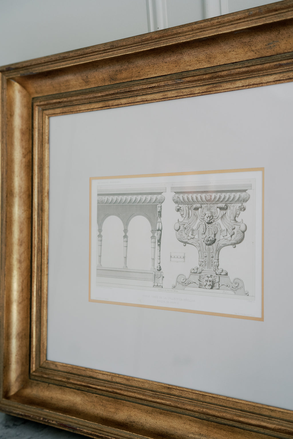 Late 19th-Century French Architectural Furniture Engraving