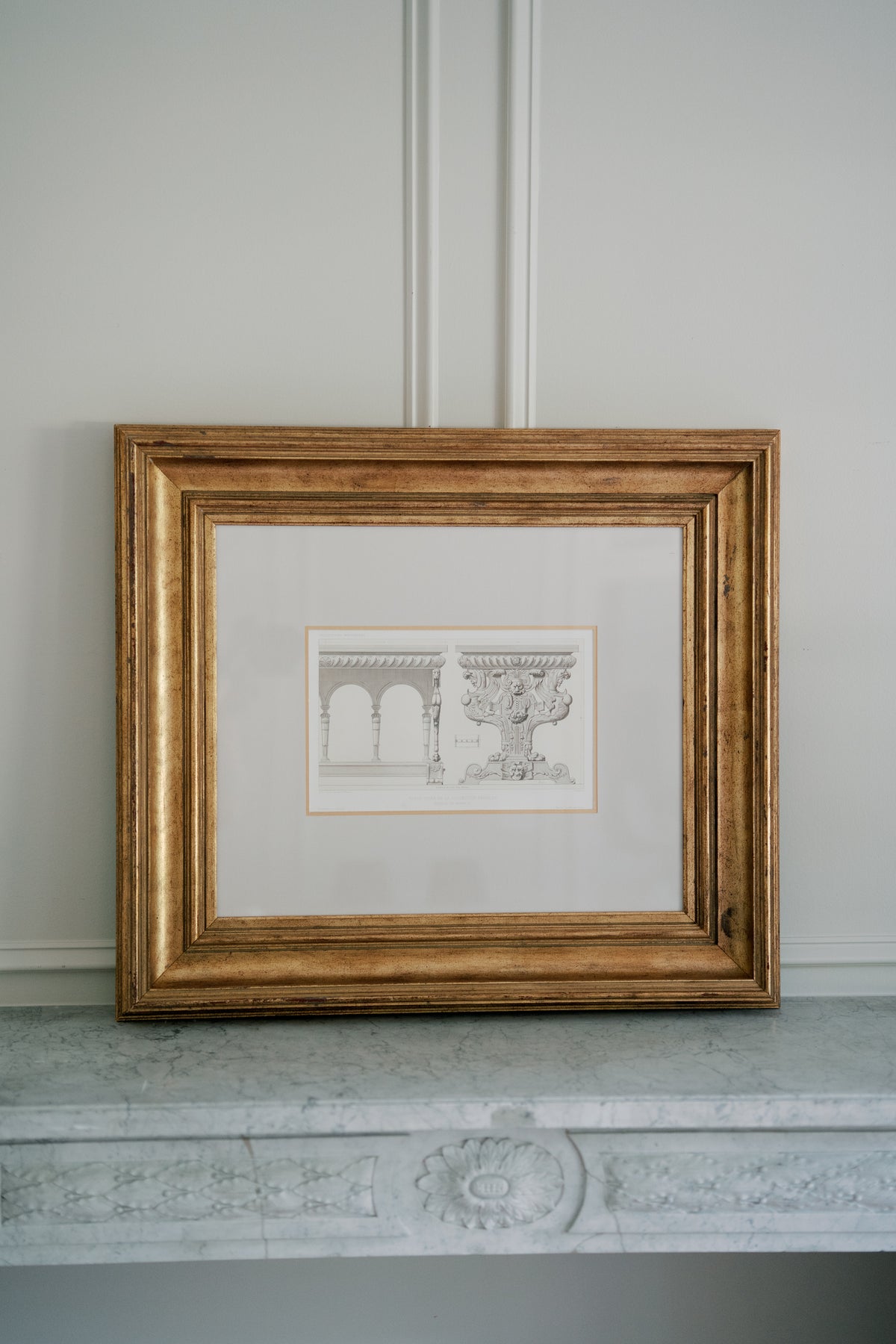 Late 19th-Century French Architectural Furniture Engraving