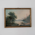 19th-Century European Italianate Coastal Watercolor