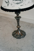 French Louis XV Style Silver-Plated Candlestick Lamp
