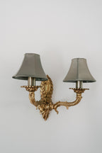 Pair of French Louis XVI Style Gilt Brass Sconces