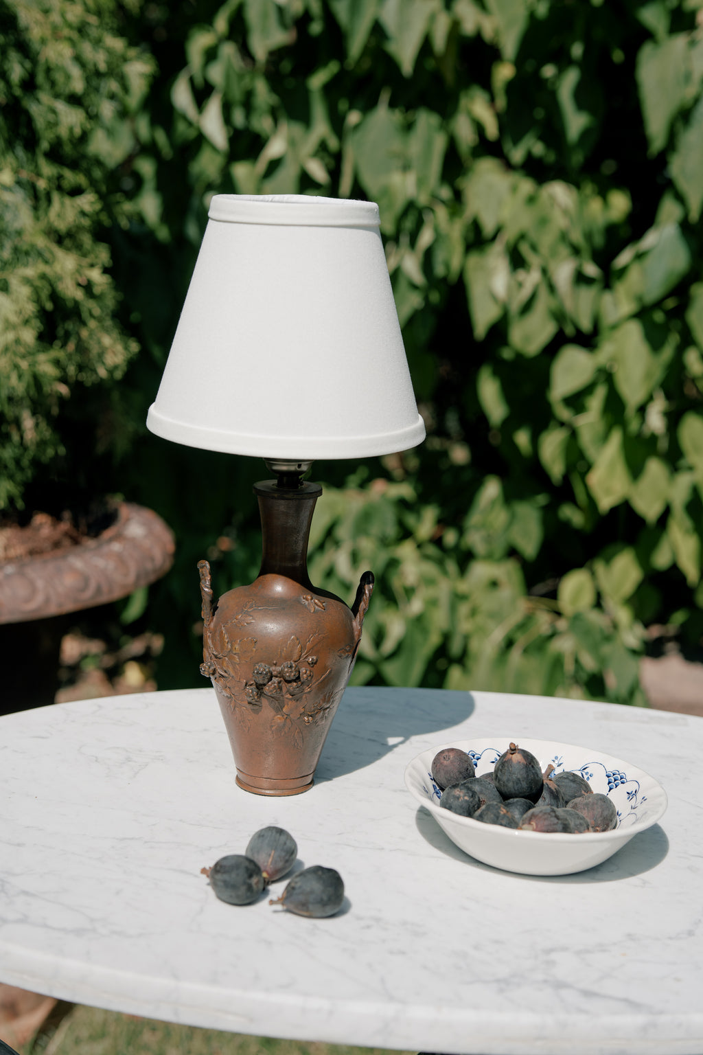 French Art Nouveau Vase Lamp, Signed François Moreau