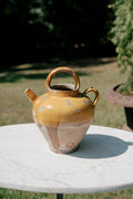 Antique French Ochre-Glazed Terracotta Water Jug