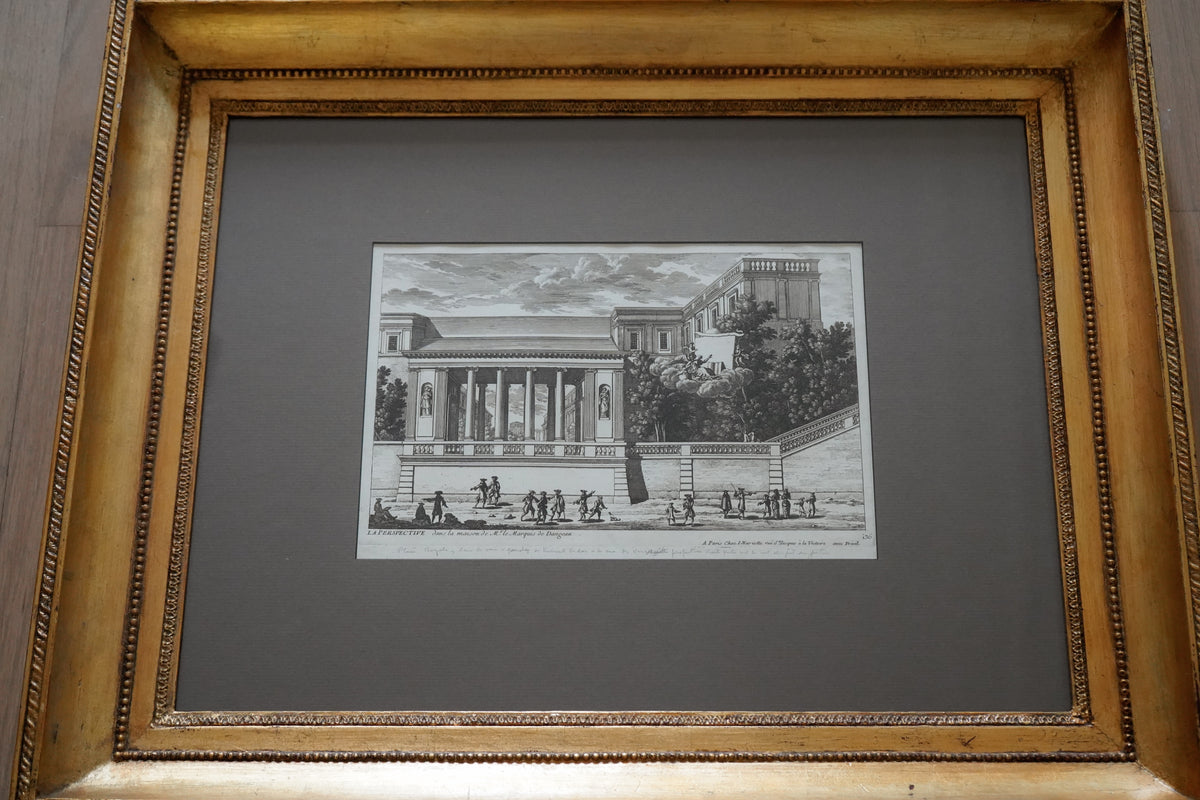 17th-Century French Engraving by Adam Perelle, Hôtel de Dangeau