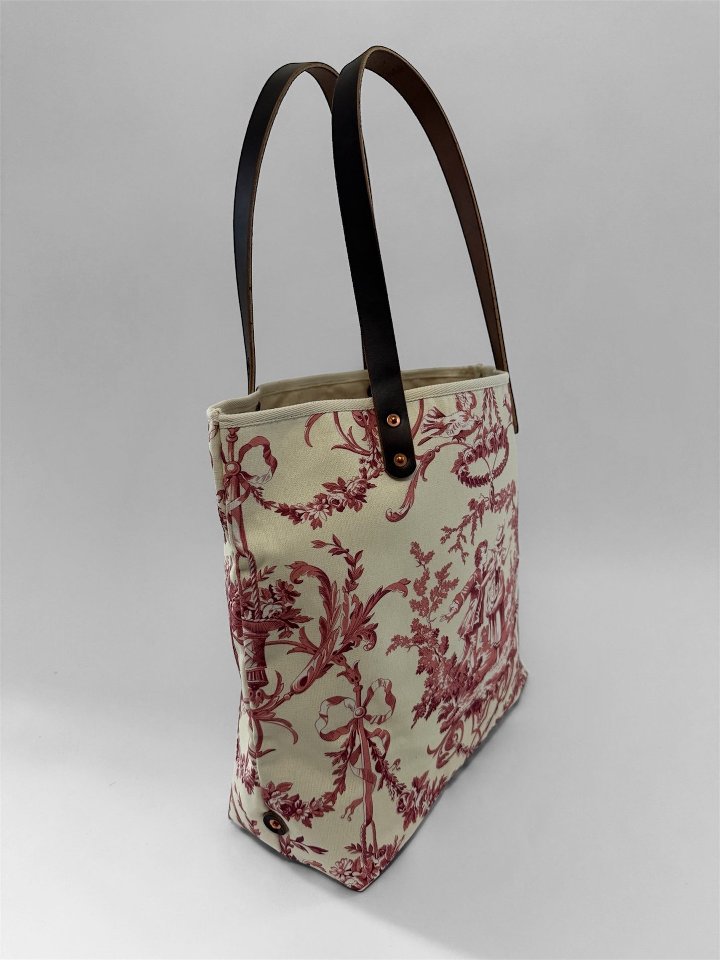 Red Toile De Jouy Large Tote